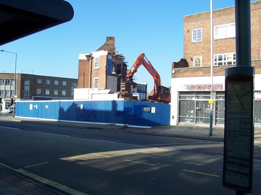 The Windmill In Ruislip Manor Being Demolished 2