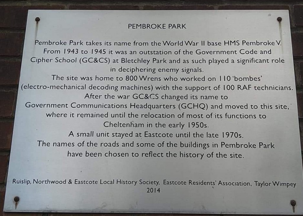 Pembroke Park Commemorative Plaque