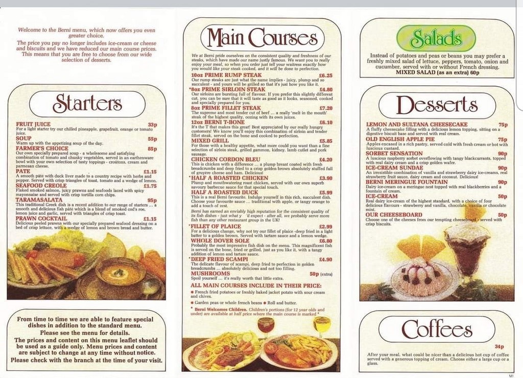 Bernie Inn Menu page 2