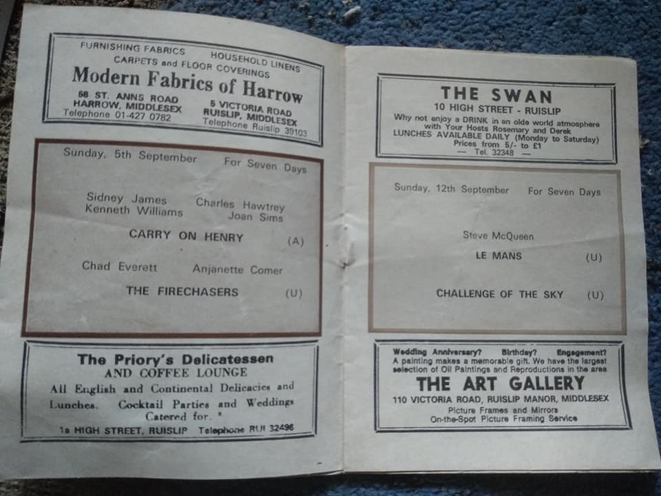 Astoria Cinema Ruislip Programme 4