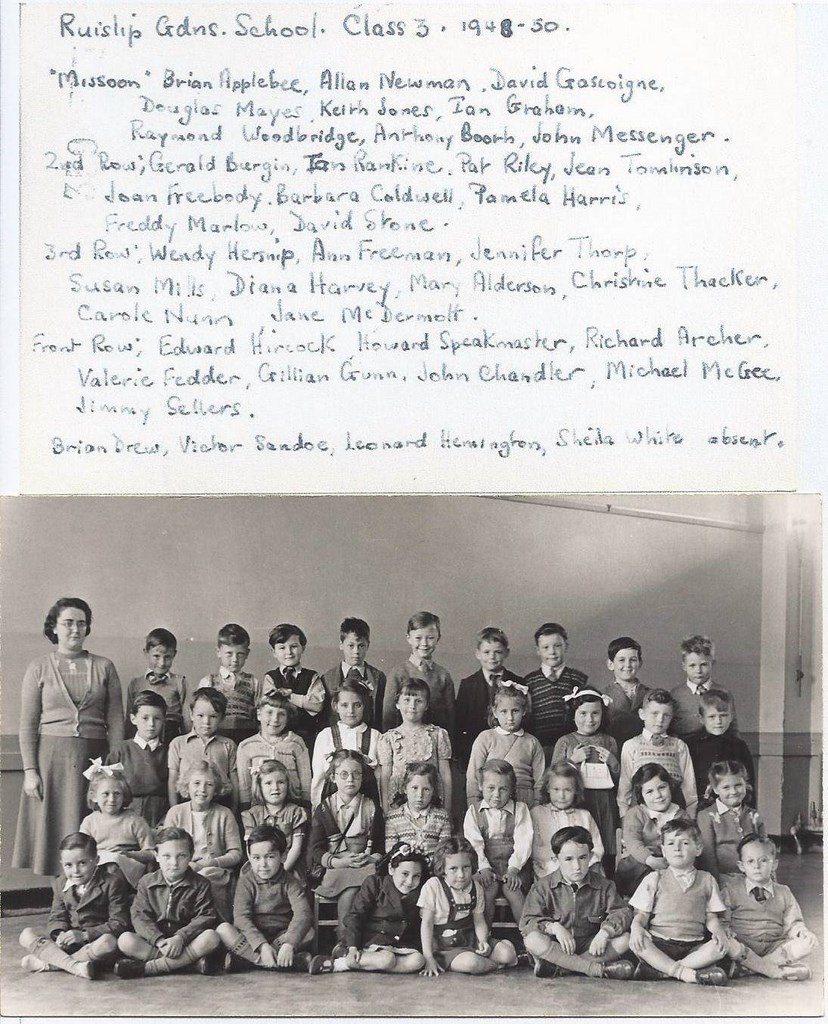 1950 Class Picture Ruislip Gardens School