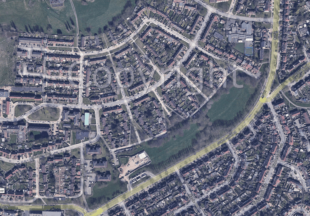 The Green Section By The Main Road Is The Old Home Straight