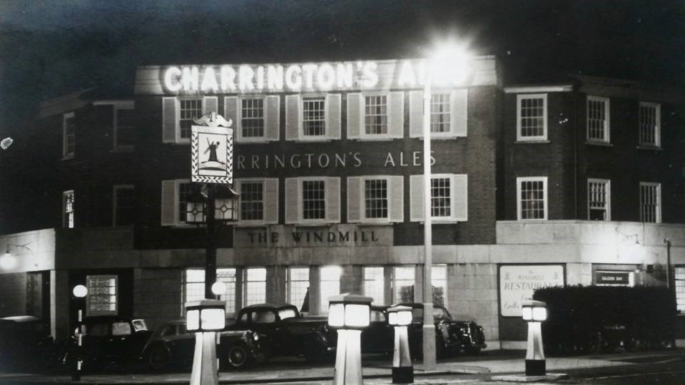 The Windmill In Ruislip Manor At Night