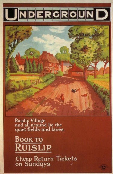 An Old Ruislip Tube Poster