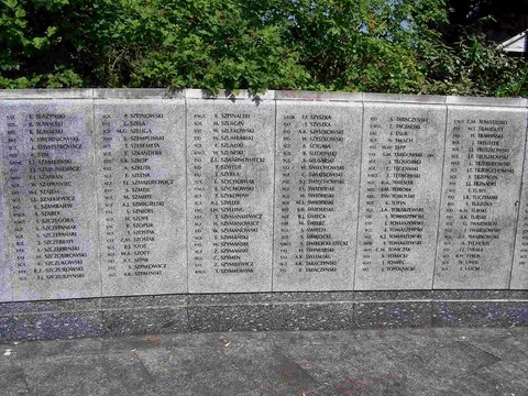 The Polish Air Force Memorial names