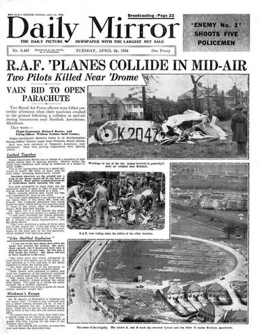 Mid air crash over Ruislip 