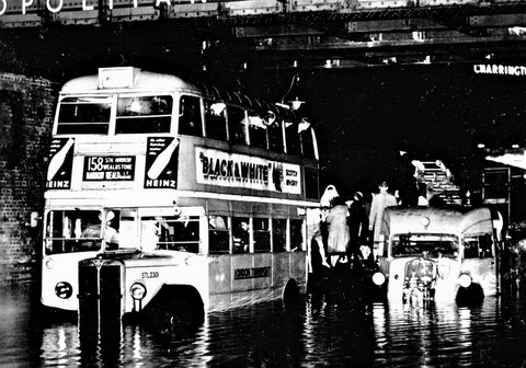 Flooding at Ruislip Manor in the 1960's