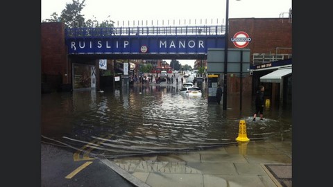 Flood at Ruislip Manor