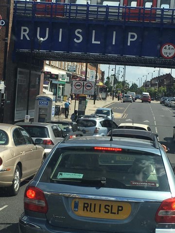 Ruislip Bridge And Car Number Plate