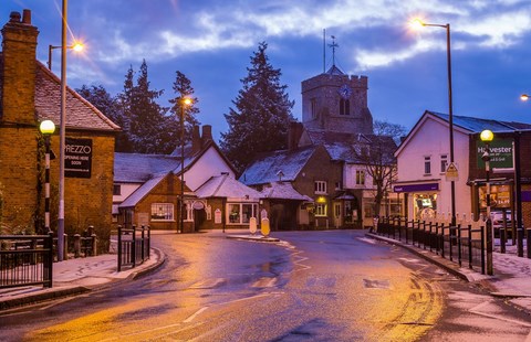 Ruislip Village Winter Scene
