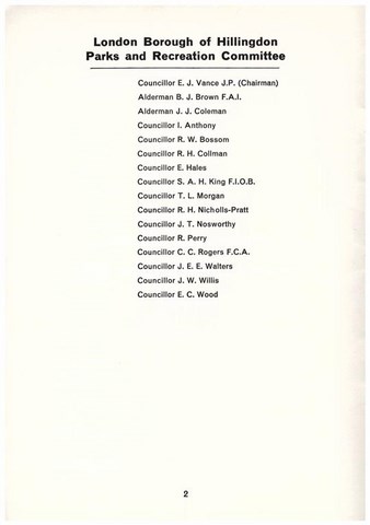 Winston Churchill Hall Opening Night Programme