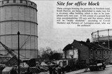 New piece on local development to the gas holder