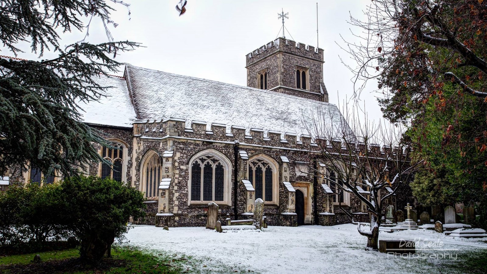 St Martin's Church Ruislip In The Snow